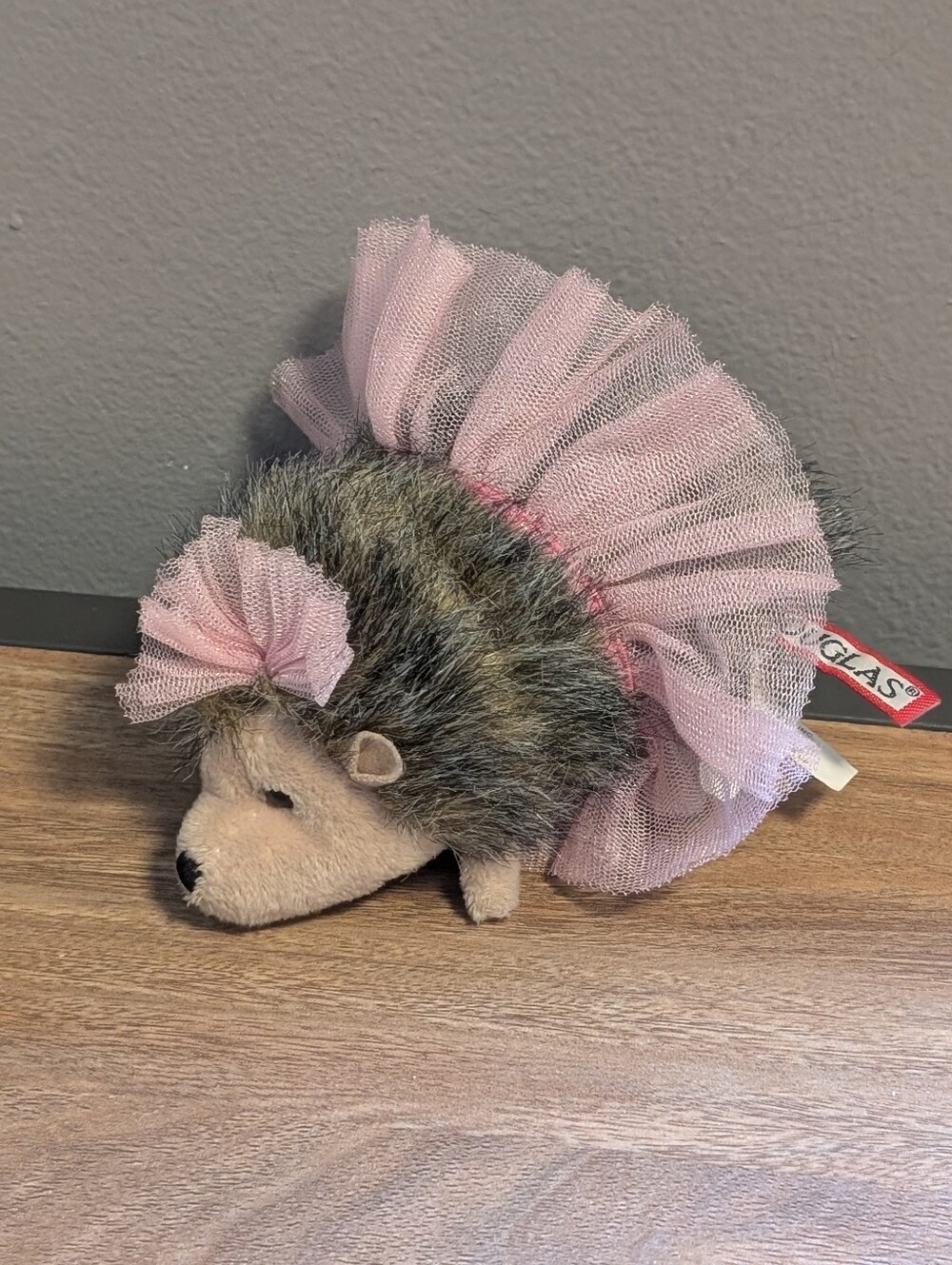 Douglas Cuddle Toys Hedgehog Plush Pink Tutu Bow Stuffed Animal Toy #629 Fluffy